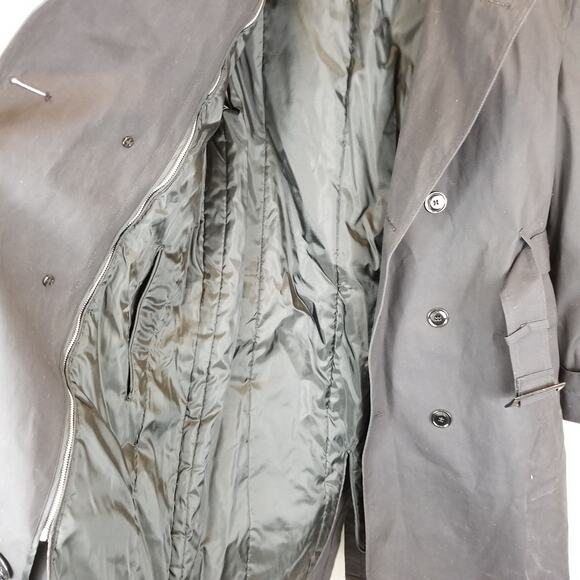 Defense Logistics Agency Garrison Collection Men's All Weather Black Trench Coat - Picture 6 of 6